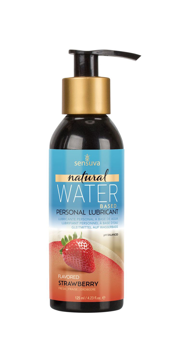 natural water based personal lubricant strawberry 4 fl. oz. (125ml) bottle