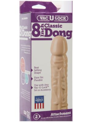 vac u lock 8 inch classic dong white