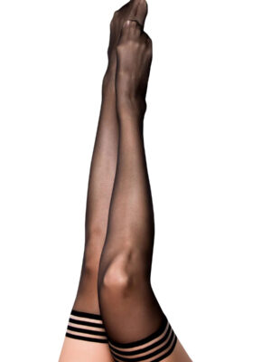 taylor silky sheer thigh high size a black