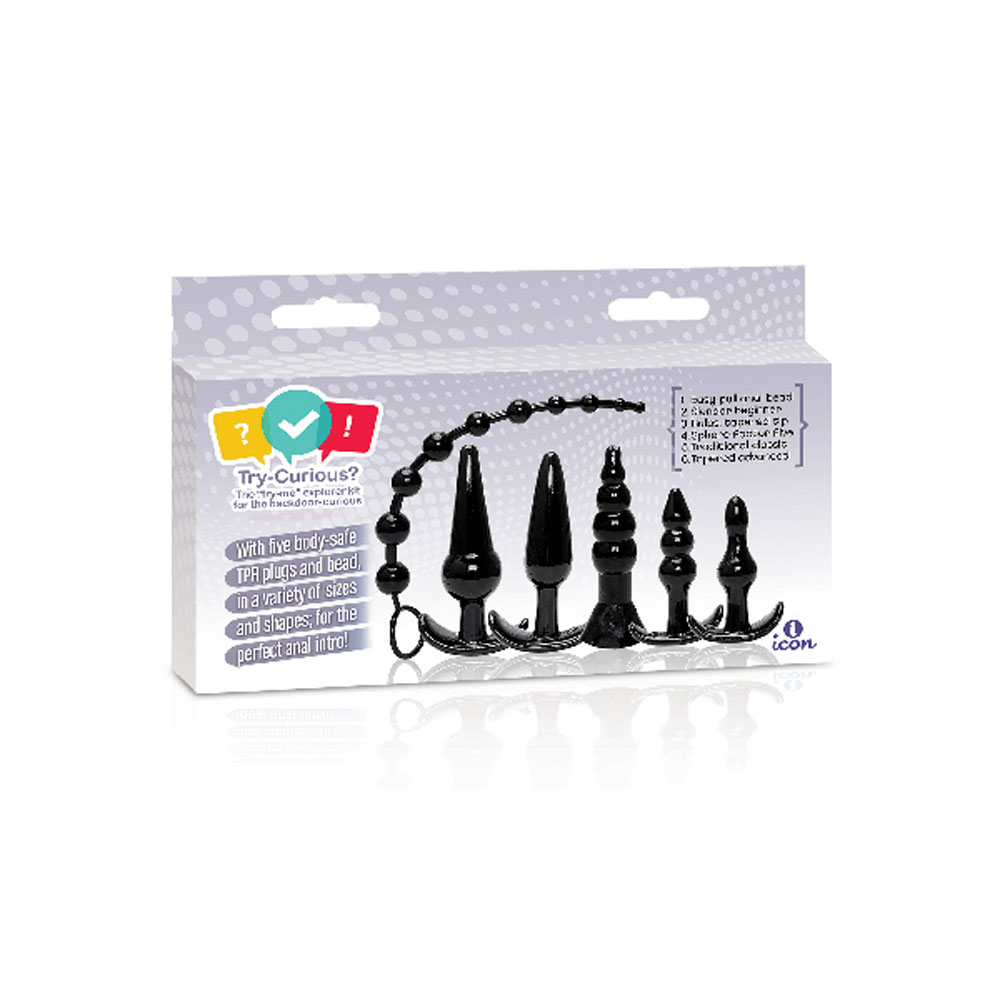 the 9's try curious anal plug kit black