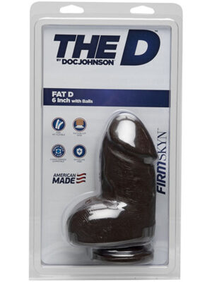 the d fat d 6 inch with balls firmskyn chocolate