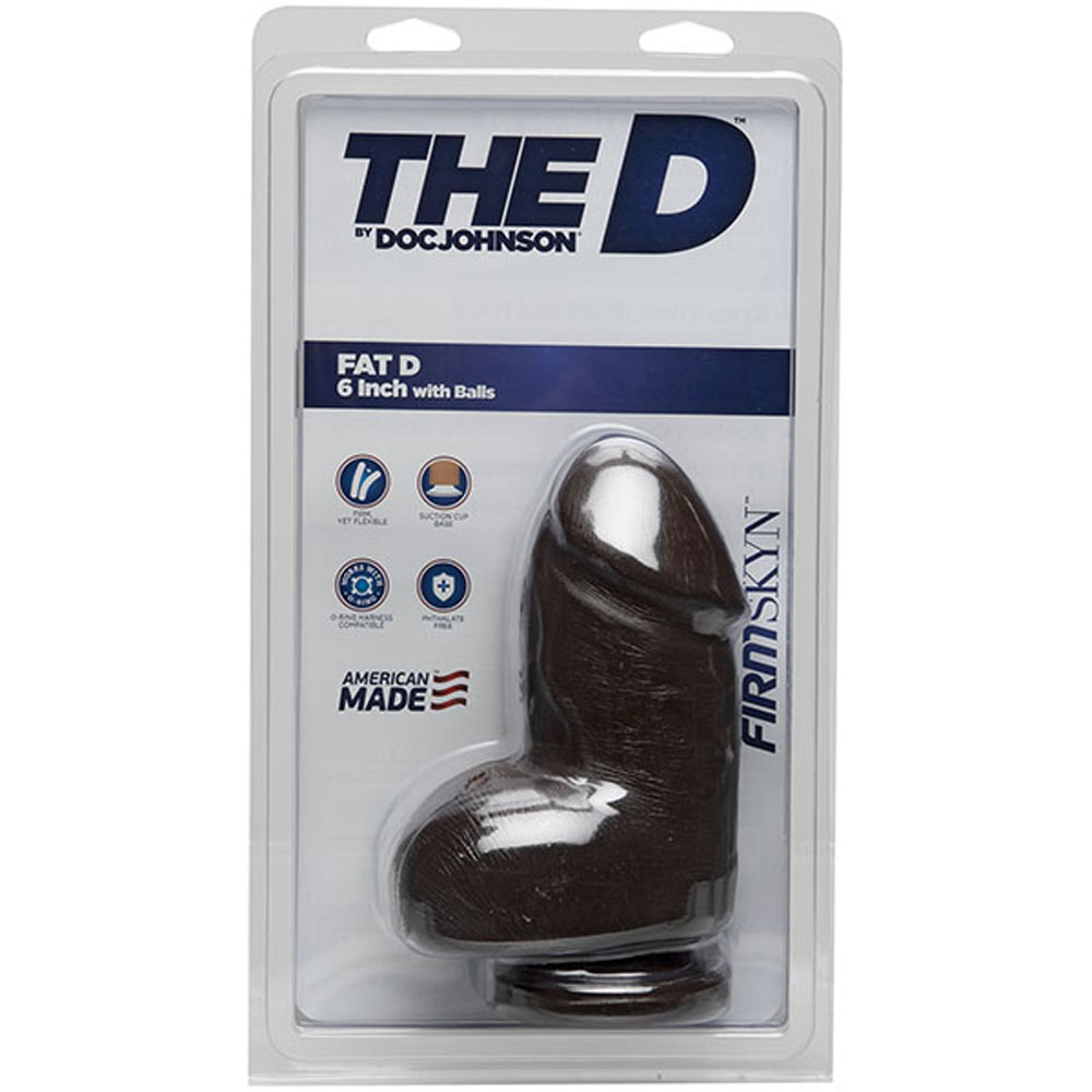 the d fat d 6 inch with balls firmskyn chocolate
