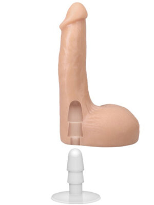 signature cocks the flesh mechanic 7.5" cock with removable vac u lock suction cup vanilla