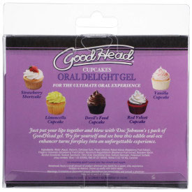 goodhead oral delight gel cupcake 5 pack 1 fl. oz.