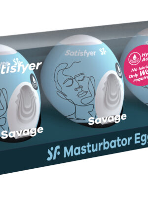 3 pc set masturbator egg savage blue