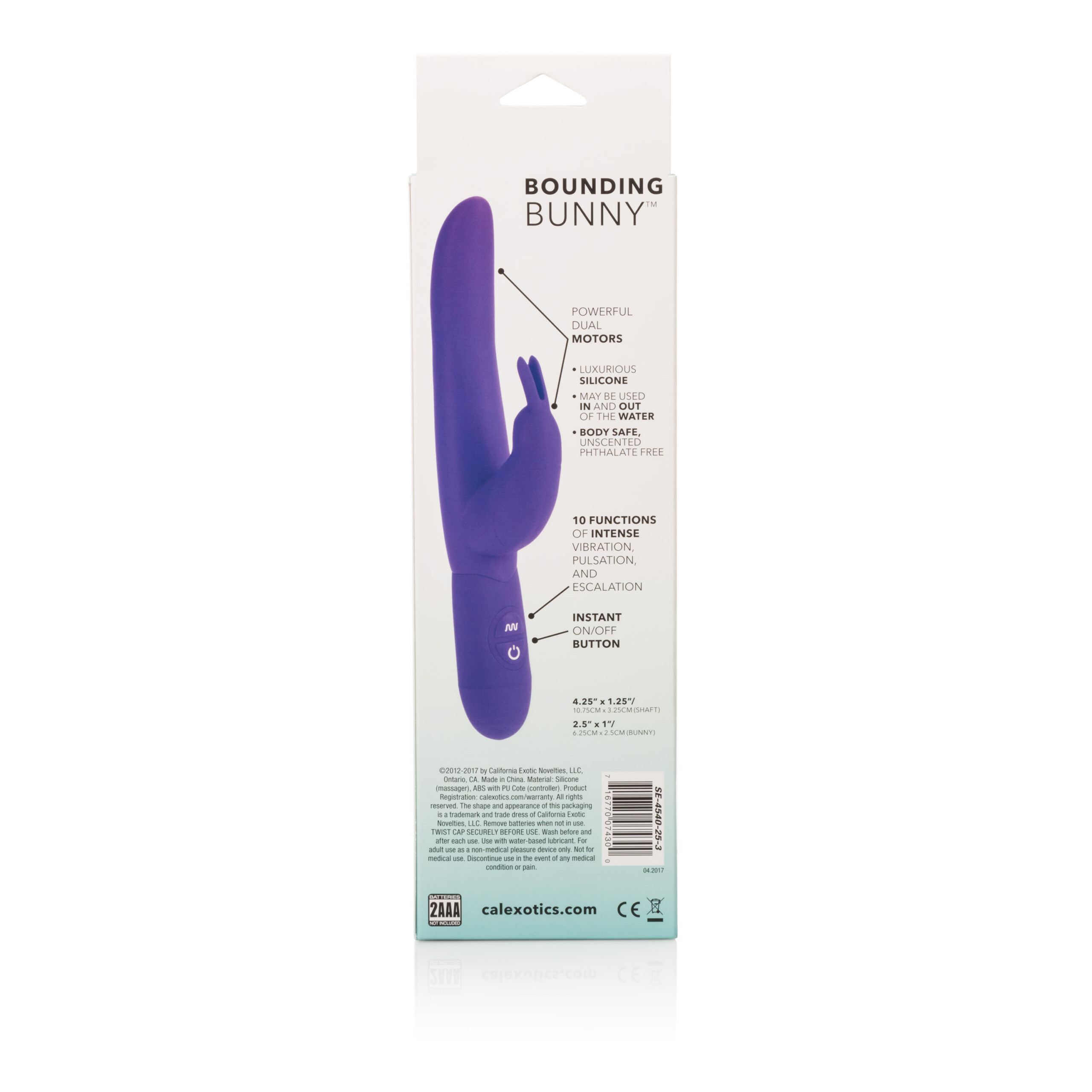 posh 10 function silicone bounding bunny purple