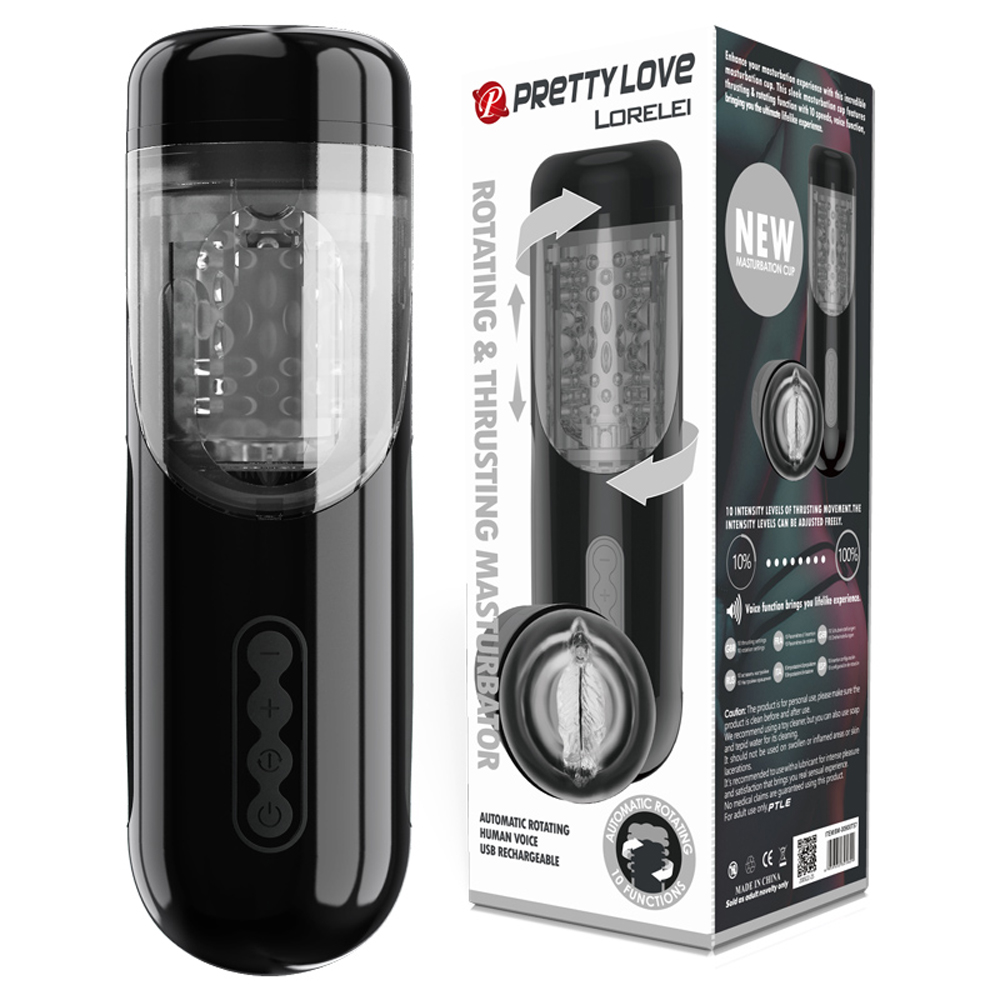 pretty love lorelei rotating and thrusting masturbator black pretty love lorelei rotating and thrusting masturbator black