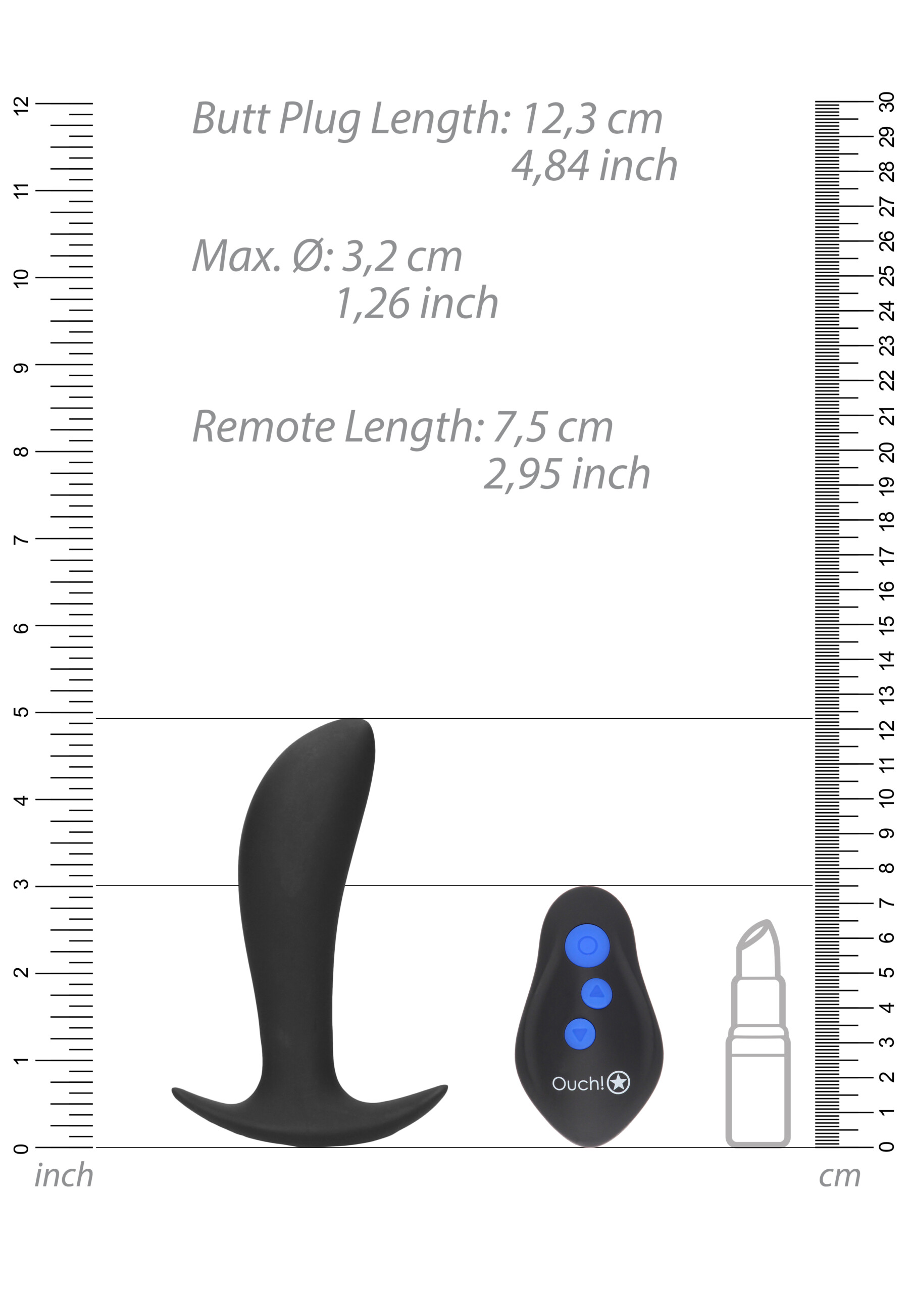 e stimulation and vibration butt plug with wireless remote control black