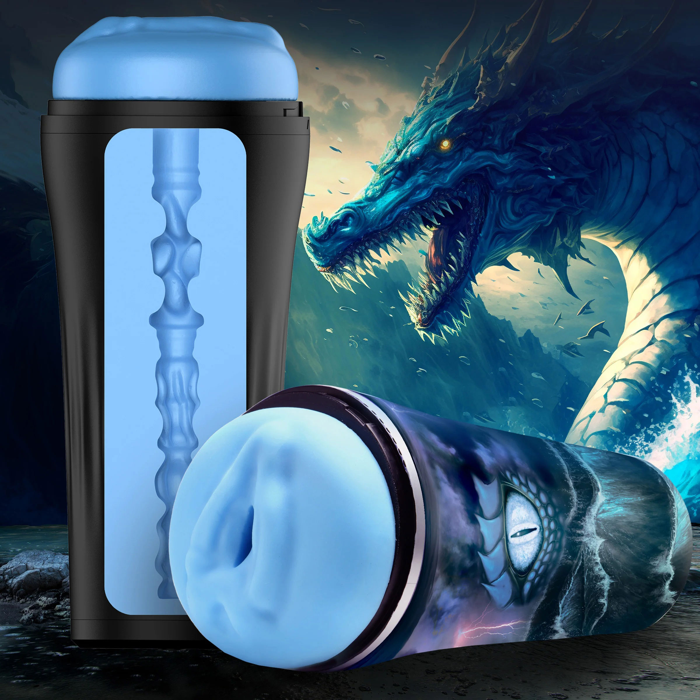 pussidon sea monster stroker blue