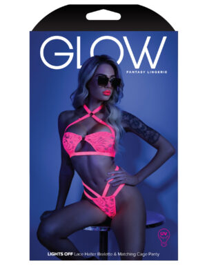 lights off bralette and panty small/medium neon pink lights off bralette and panty small/medium neon pink