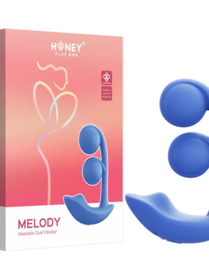 melody wearable dual vibrator blue