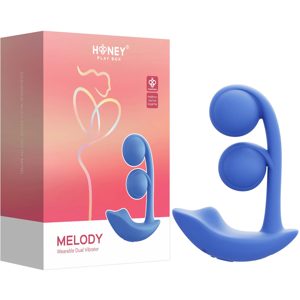 melody wearable dual vibrator blue
