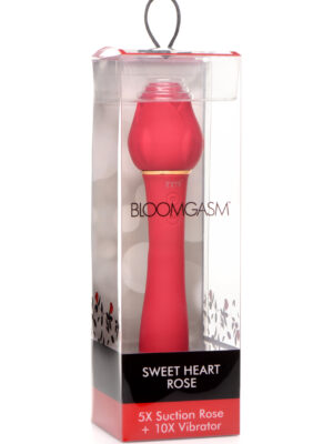 bloomgasm sweet heart rose 5x suction rose and 10x vibrator pink