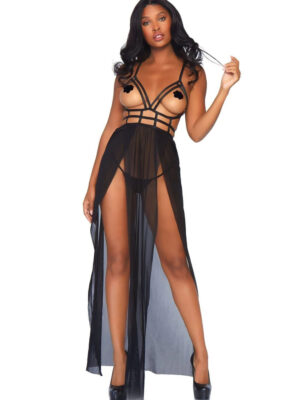 maxi dress set black m/l