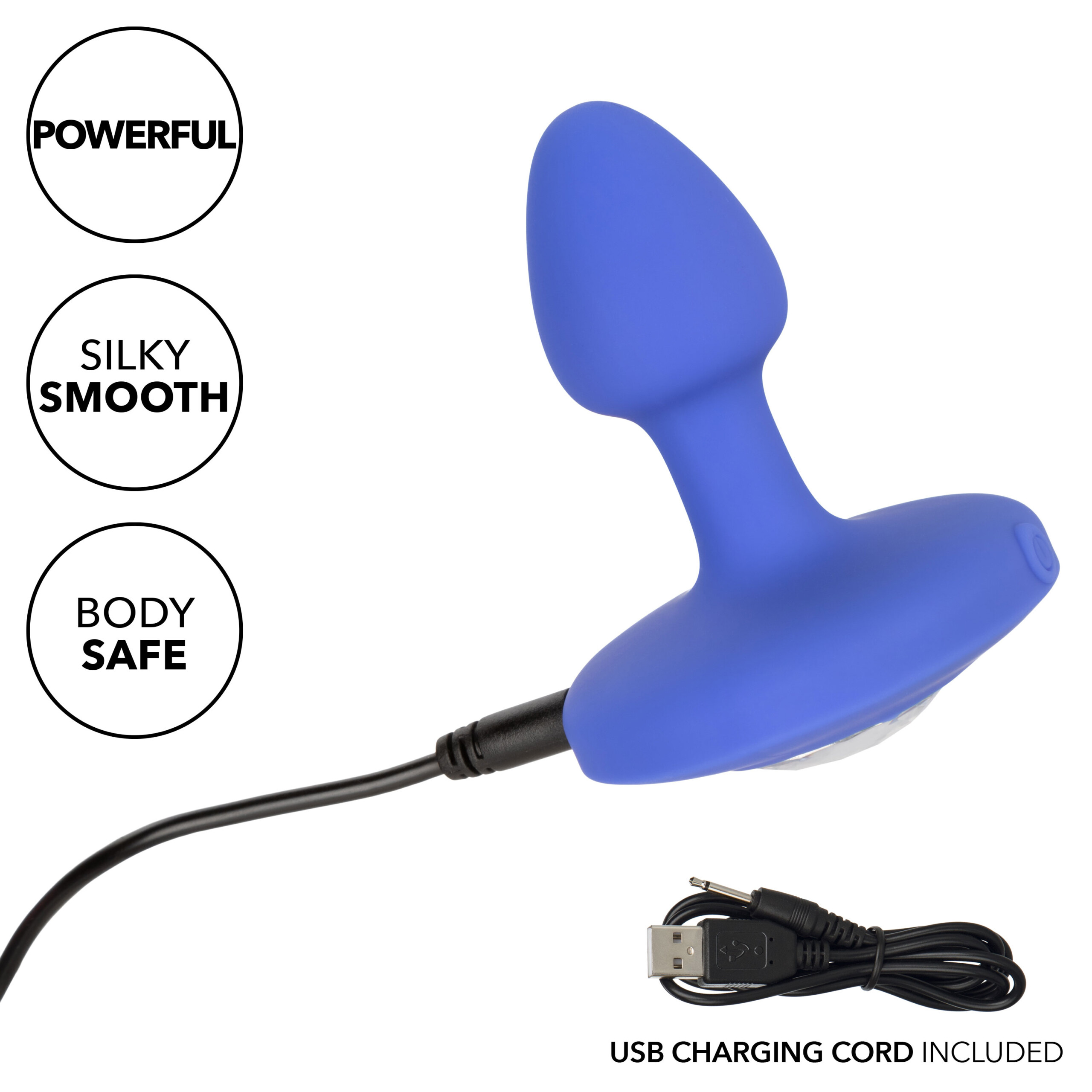 cheeky gems small rechargeable vibrating probe vibrating probe blue