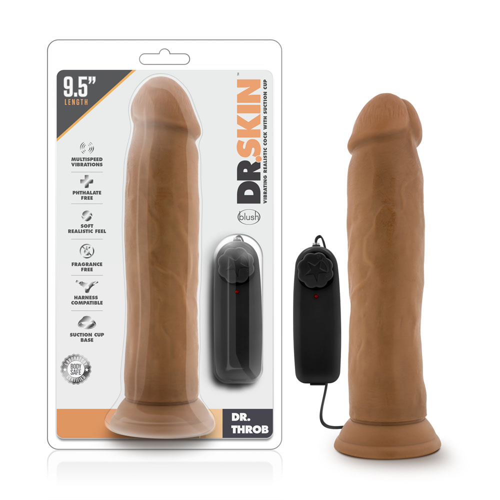 dr. skin dr. throb 9.5 inch vibrating realistic cock with suction cup mocha dr. skin dr. throb 9.5 inch vibrating realistic cock with suction cup mocha