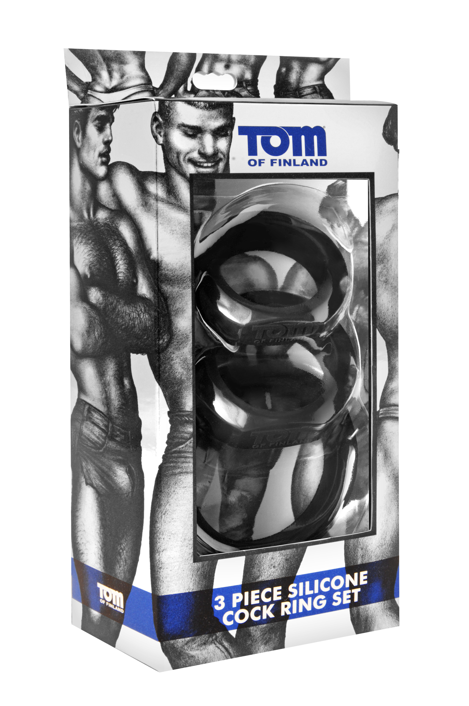 tom of fin 3 pieces silicone cock ring set