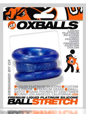neo 1.25 inch short ball stretcher squishy silicone blue balls