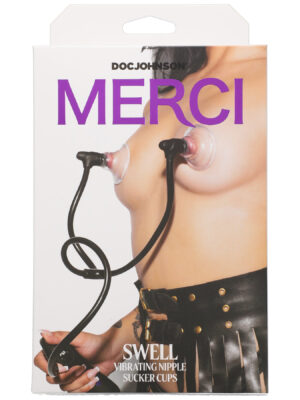 merci swell auto vibrating nipple sucker cups black