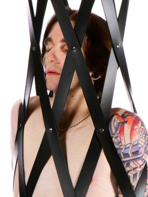 hanging rubber strap cage black hanging rubber strap cage black