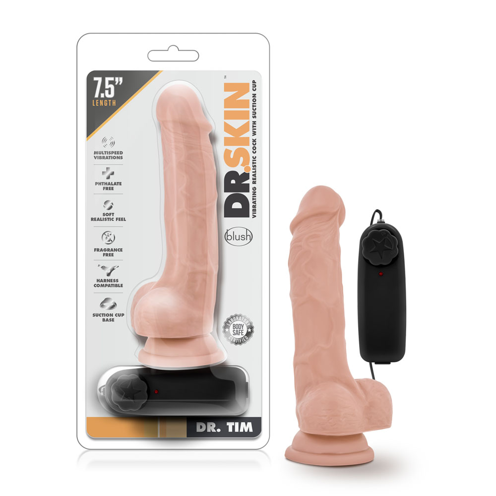 dr. skin dr. tim 7.5 inch vibrating cock with suction cup vanilla dr. skin dr. tim 7.5 inch vibrating cock with suction cup vanilla