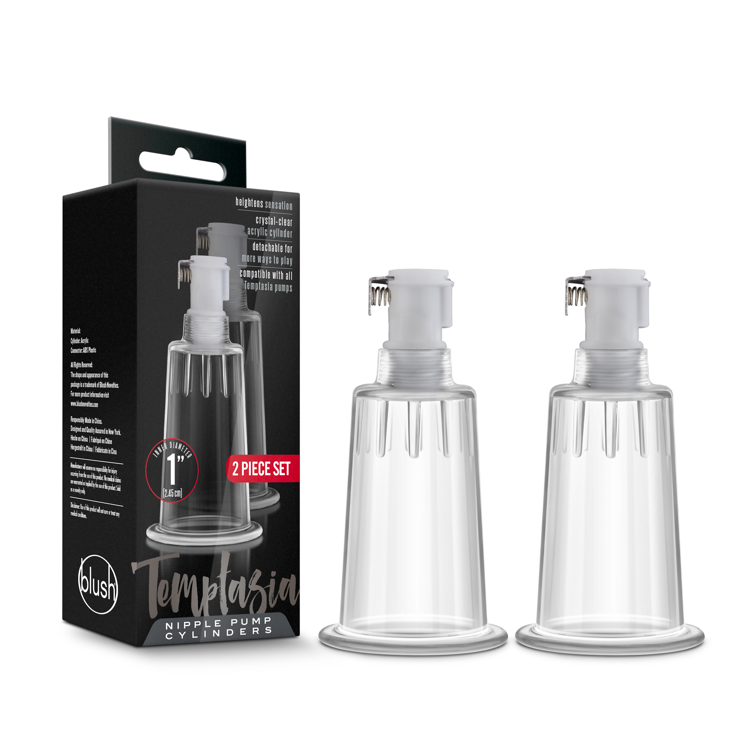 temptasia nipple pumping cylinders set of 2 (1 inch diameter) clear temptasia nipple pumping cylinders set of 2 (1 inch diameter) clear