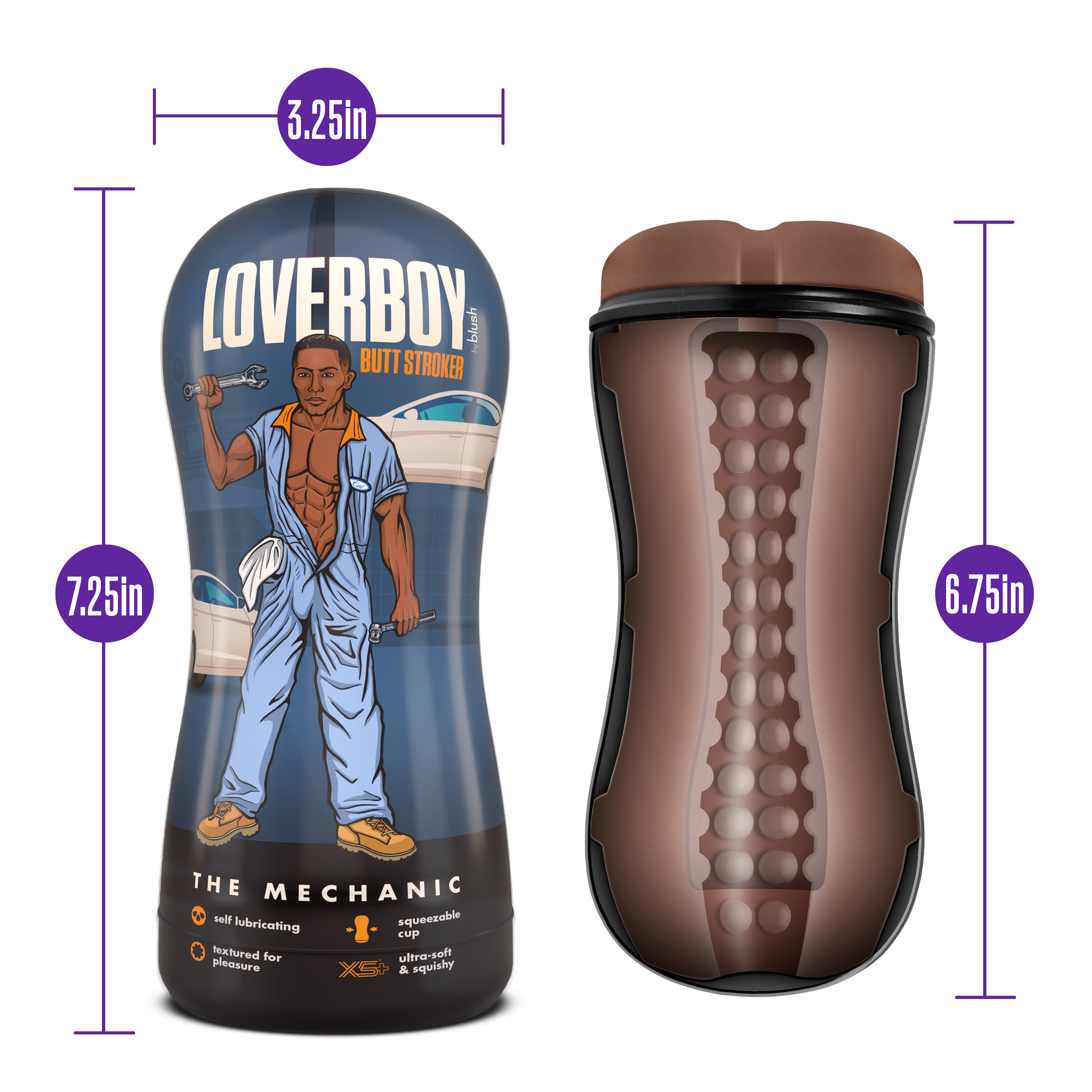 loverboy the mechanic self lubricating stroker brown
