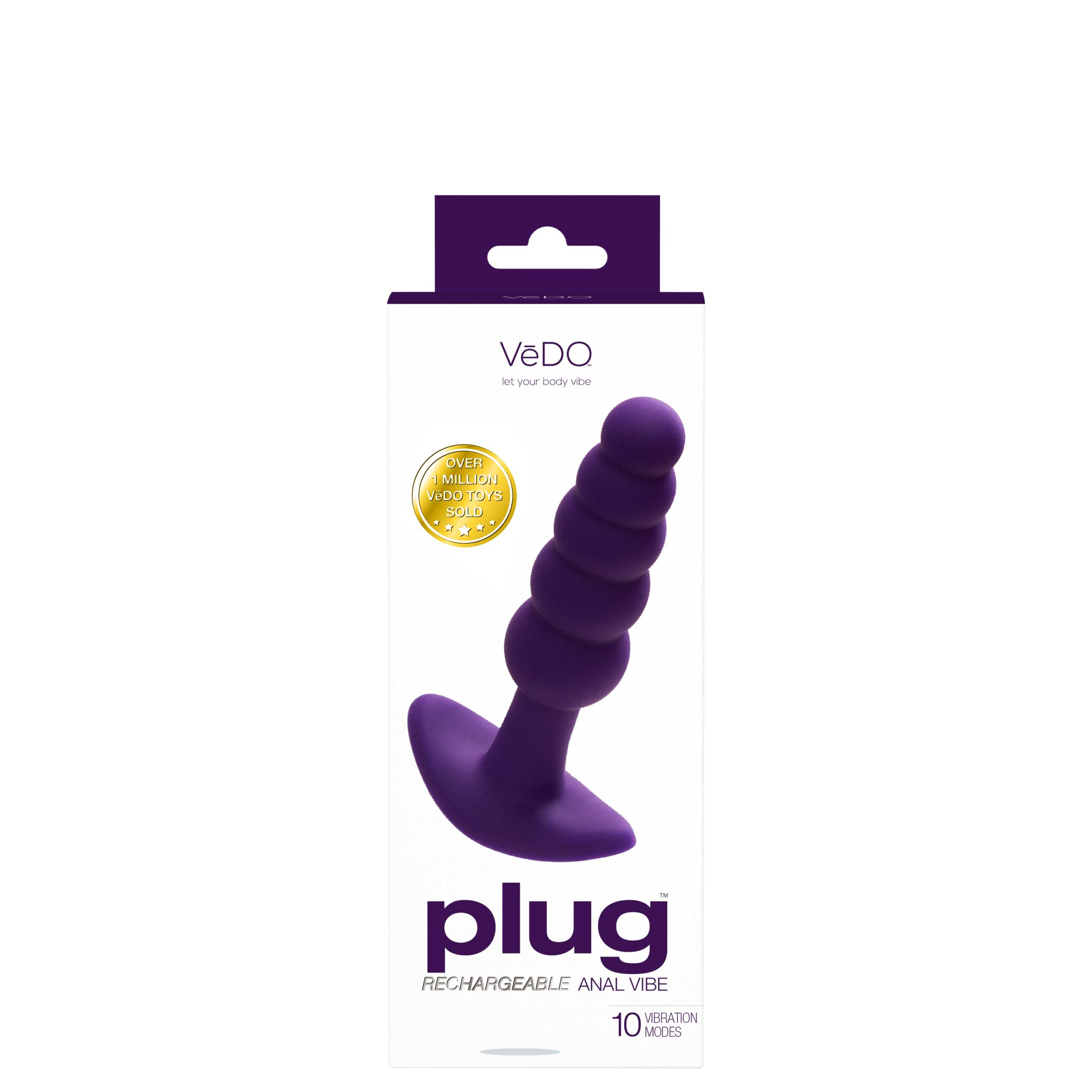 plug rechargeable anal vibe deep purple