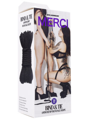 merci bind and tie 6mm hemp bondage rope 30 feet black