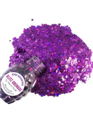 berry mischievous cosmetic glitter glitz grenade keychain in aloe gel berry mischievous cosmetic glitter glitz grenade keychain in aloe gel