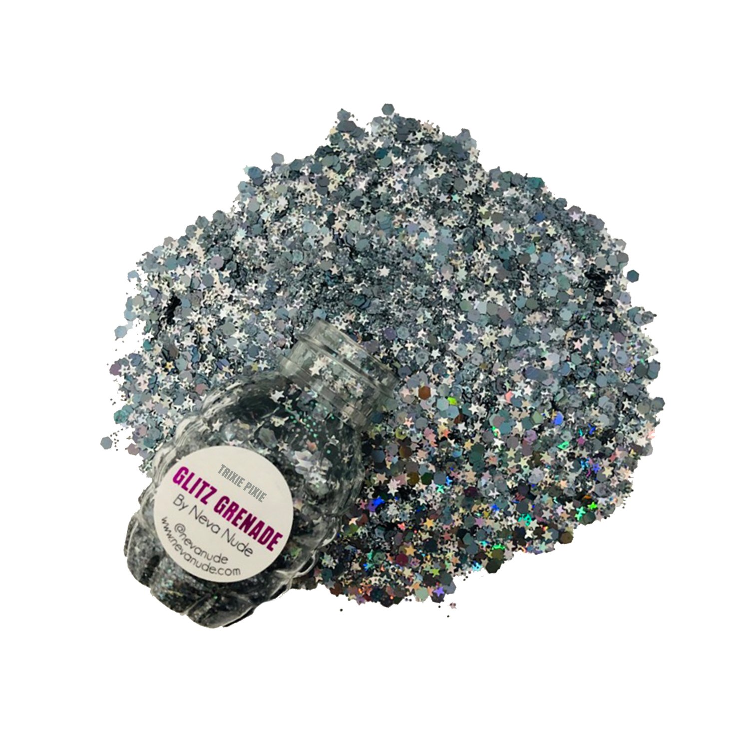 trixie pixie gunmetal cosmetic glitz grenade keychain in aloe gel trixie pixie gunmetal cosmetic glitz grenade keychain in aloe gel