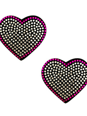 heart 'n soul pink and clear iridescent crystal heart reusable silicone nipztix