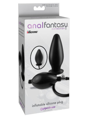 anal fantasy collection inflatable silicone plug black