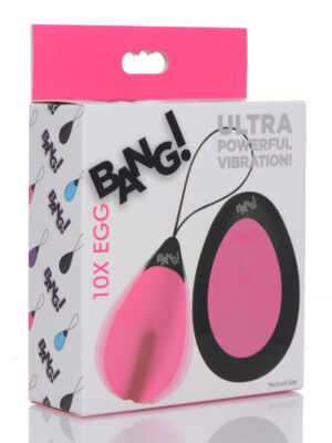 bang 10x silicone vibrating egg pink