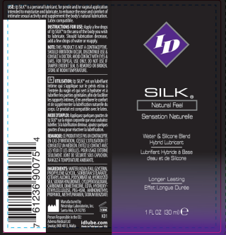 id silk silicone and water blend lubricant 1 oz