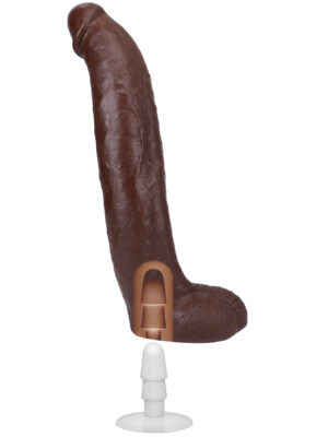 signature cocks brickzilla 13 inch ultraskyn cock with removable vac u lock suction cup chocolate