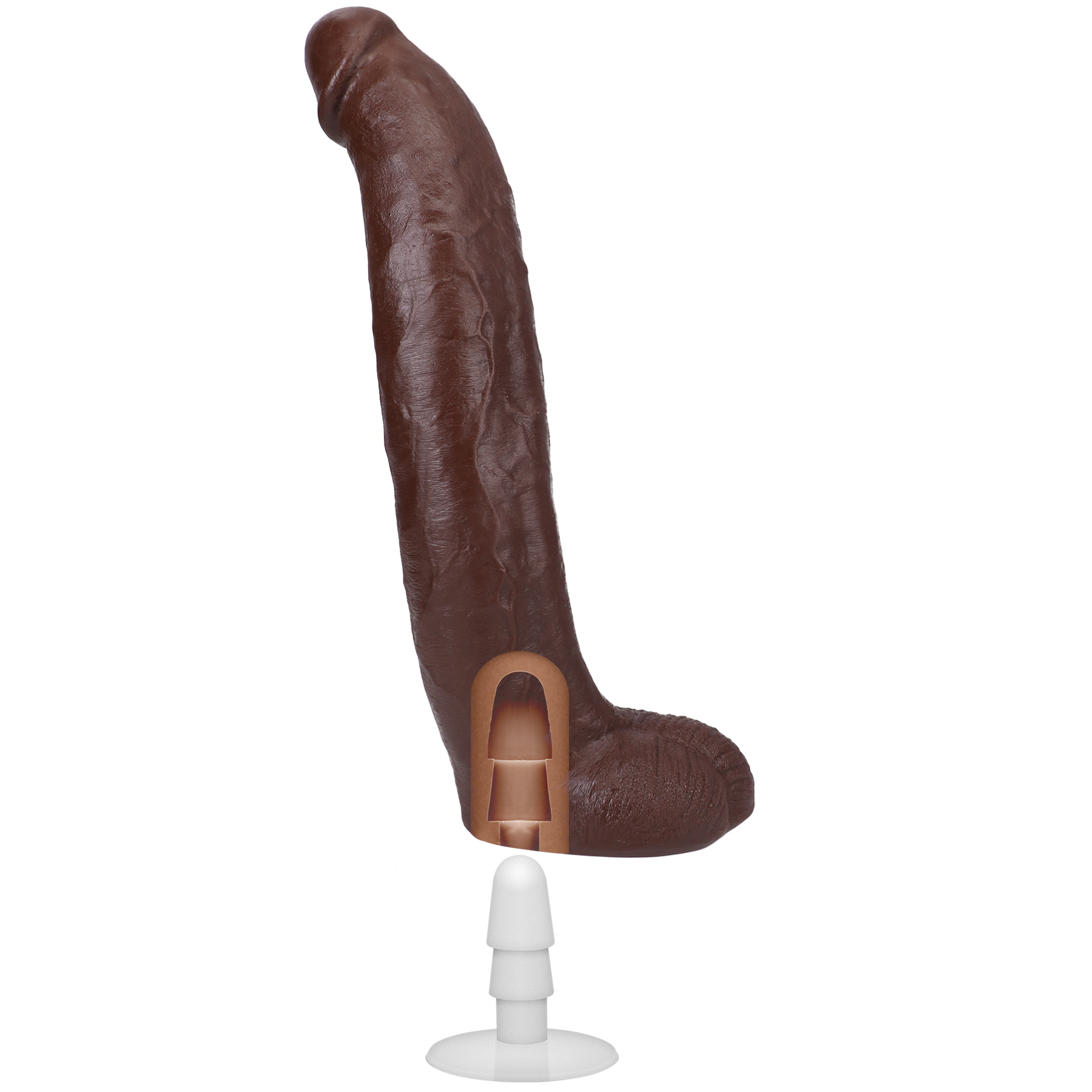 signature cocks brickzilla 13 inch ultraskyn cock with removable vac u lock suction cup chocolate