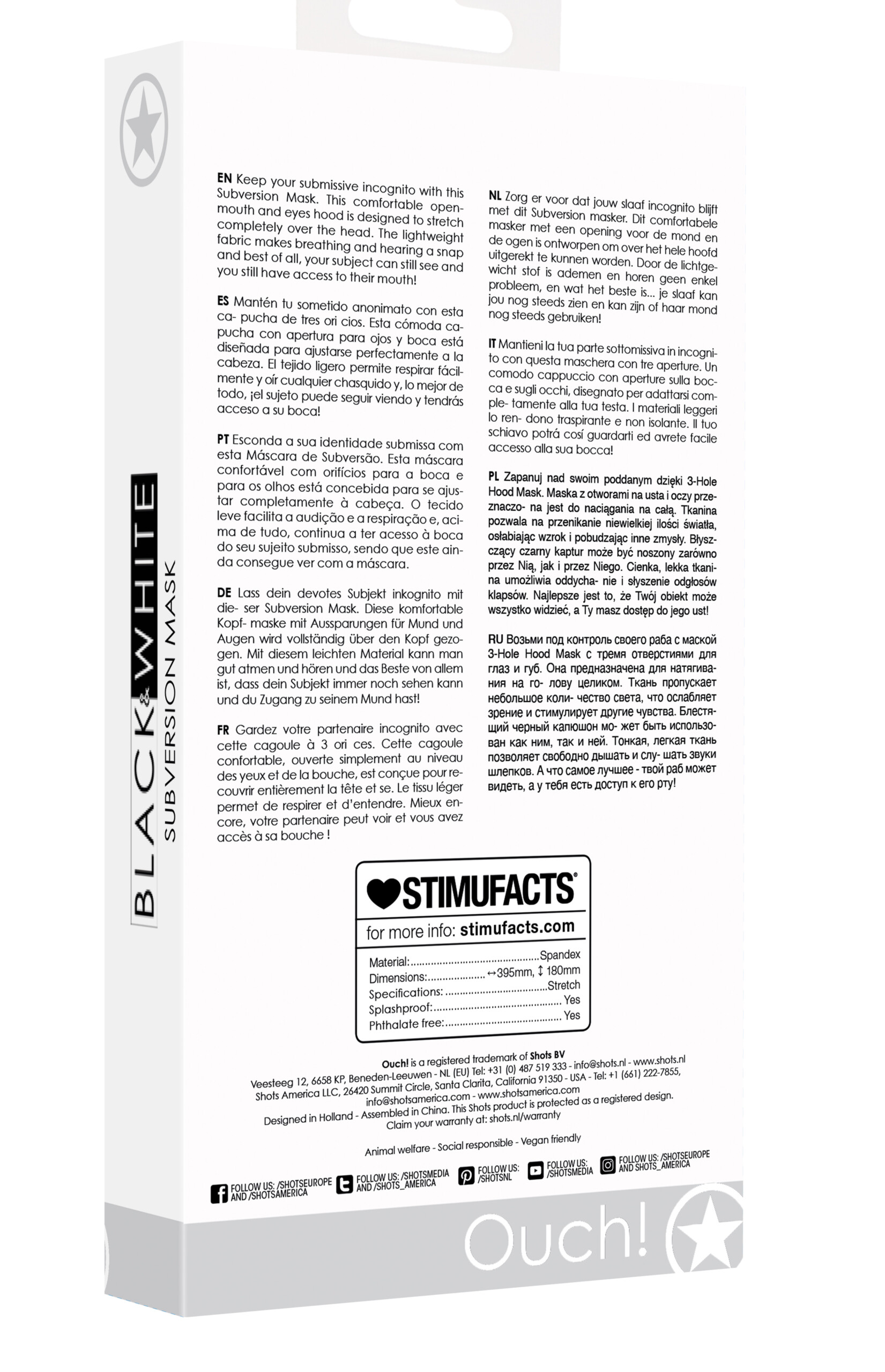 subversion mask with open mouth and eye black