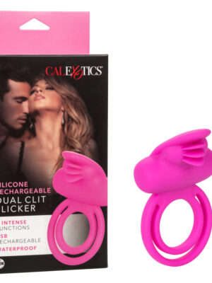silicone rechargeable dual clit flicker enhancer