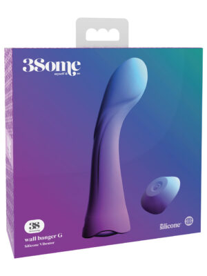 threesome wall banger g silicone vibrator purple