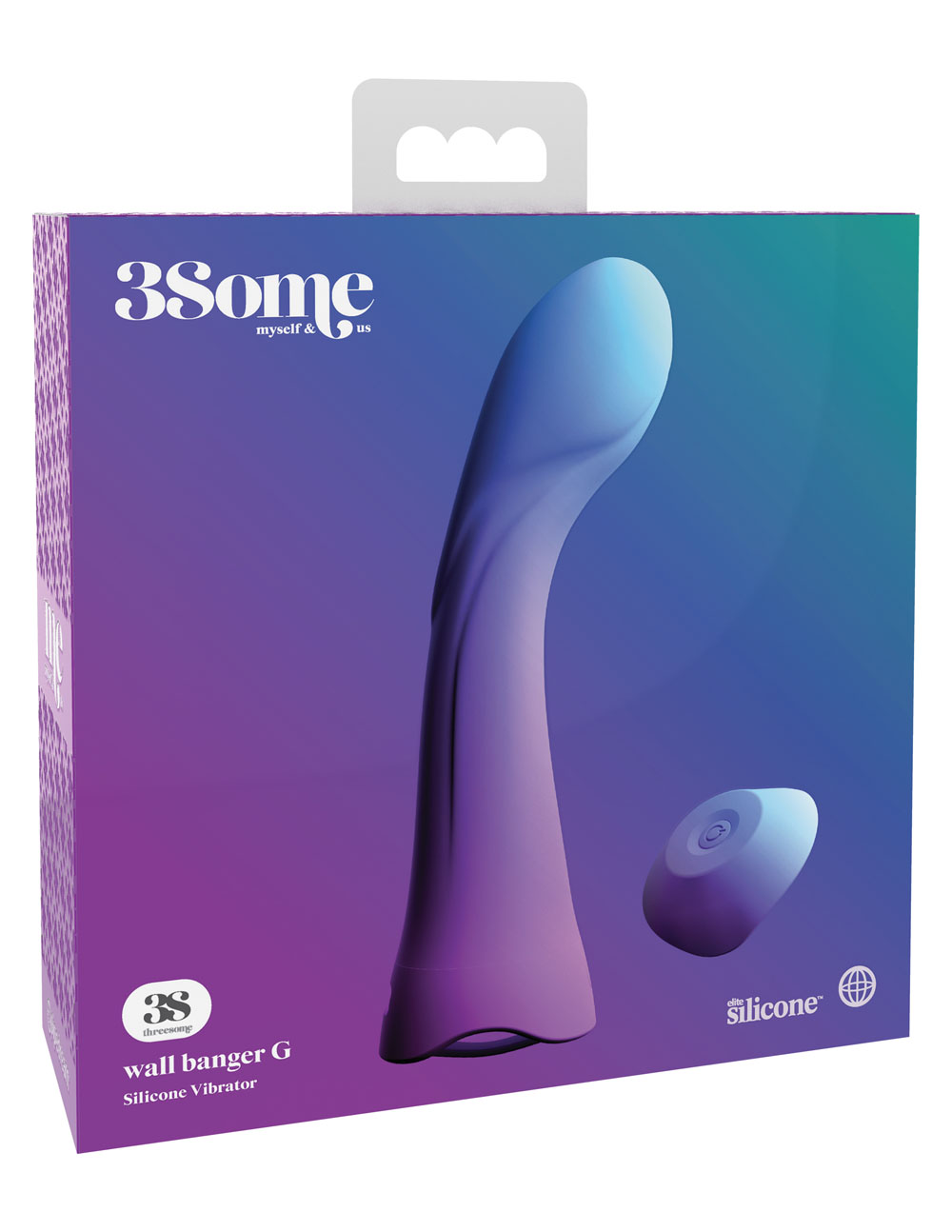 threesome wall banger g silicone vibrator purple