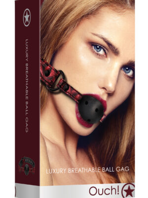 breathable luxury ball gag burgundy breathable luxury ball gag burgundy