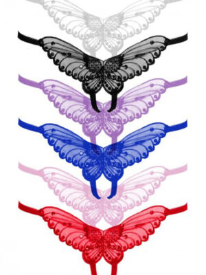 butterfly crotchless panty with pearl accents assorted colors one size butterfly crotchless panty with pearl accents assorted colors one size