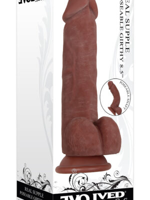 real supple poseable girthy dark 8.5 inch real supple poseable girthy dark 8.5 inch