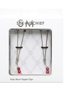 sex and mischief ruby black nipple clips sex and mischief ruby black nipple clips