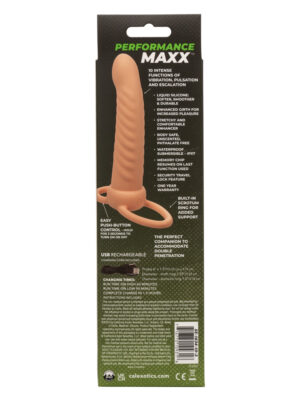 performance maxx rechargeable ribbed dual penetrator ivory performance maxx rechargeable ribbed dual penetrator ivory