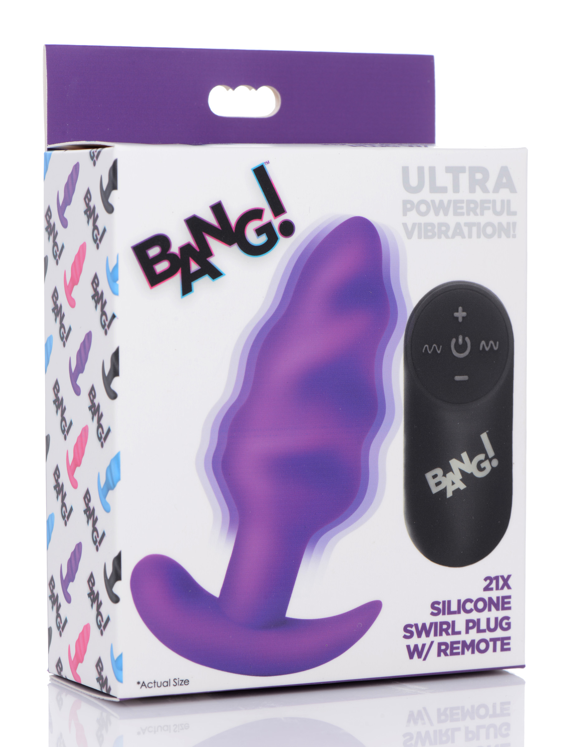21x silicone swirl plug with remote purple