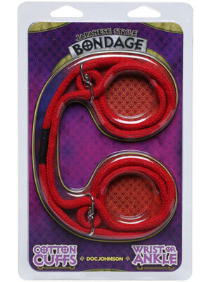 japanese style bondage cotton wrist or ankle cotton cuffs