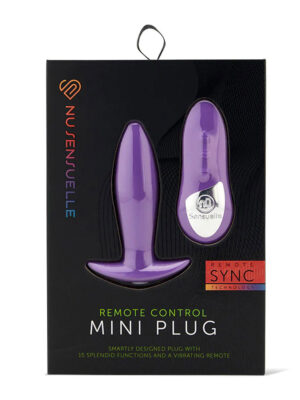 nu sensuelle remote control mini plug purple