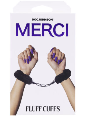 merci fluff cuffs black